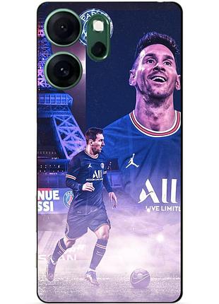 Чехол силиконовый бампер для oppo reno 14f с рисунком messi psg месси