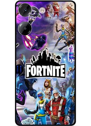 Силиконовый чехол бампер для tecno camon 20 pro игра fortnite фортнайт