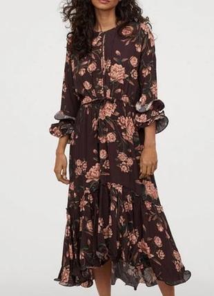 Платье сукня размер 48-50 / l новое длинное joanna ortiz & h&m натуральная вискоза