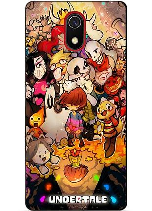 Силиконовый бампер чехол для samsung j5 j530 с рисунком андертейл undertale