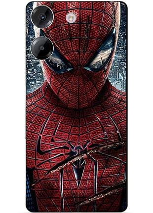 Силиконовый бампер чехол для tecno camon 20 pro человек паук spider man