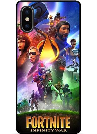Силіконовий чохол бампер для iphone xs max з картинкою фортнайт fortnite