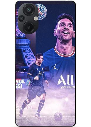 Силиконовый бампер чехол для xiaomi poco m5 с рисунком messi psg месси