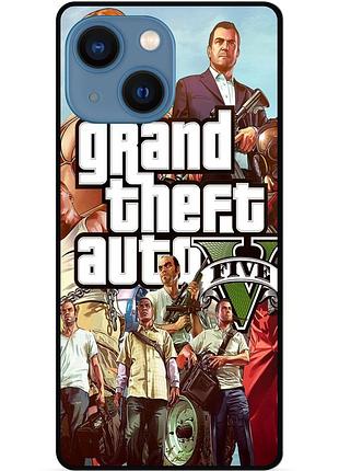 Чехол силиконовый бампер для iphone 15 с рисунком гта gta