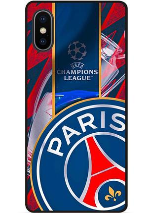 Чехол силиконовый бампер для iphone xr с рисунком псж psg
