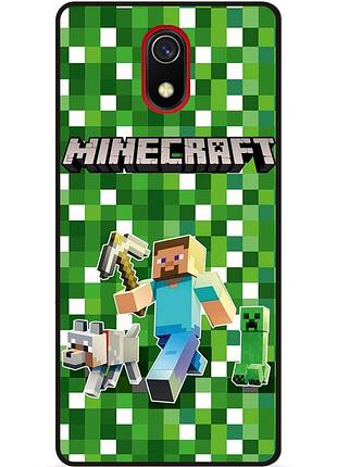 Силіконовий чохол бампер для samsung j2 j250 стів minecraft кріпер майнкрафт
