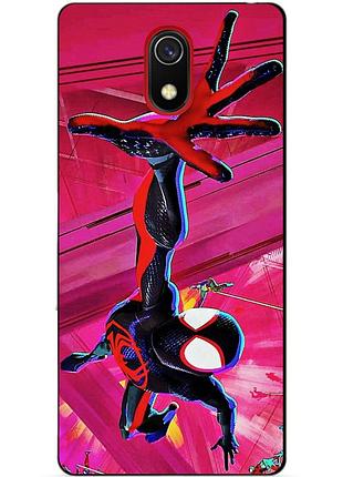 Силиконовый бампер чехол для samsung j4 j4 plus с рисунком spider man человек паук майлз моралес