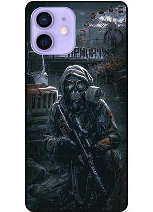 Силіконовий бампер чохол для iphone 12 mini з малюнком stalker сталкер