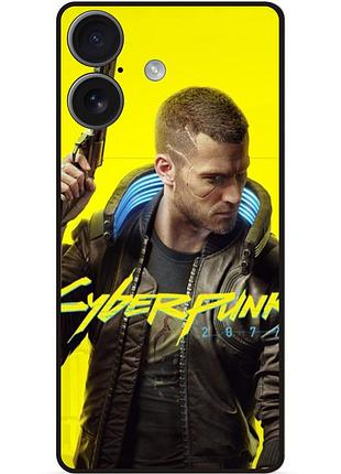 Силиконовый чехол бампер для iphone 17 с рисунком cyberpunk 4