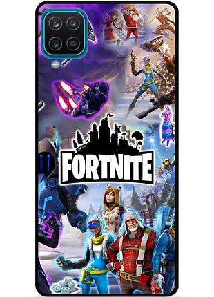 Силиконовый чехол бампер для samsung m12 игра fortnite фортнайт
