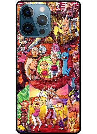 Силиконовый чехол бампер для iphone 11 pro с картинкой rick and morty рик и морти
