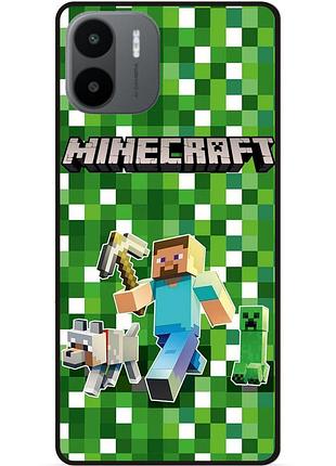Силіконовий чохол бампер для xiaomi redmi a1 стів minecraft кріпер майнкрафт