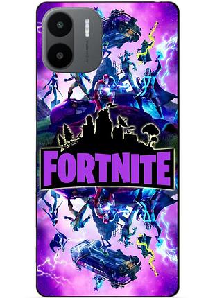 Силиконовый бампер чехол для xiaomi redmi a2 с рисунком fortnite marvel фортнайт марвел