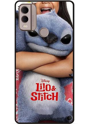 Силиконовый чехол бампер для nokia g11 plus стич и лило stitch