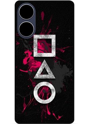 Силіконовий чохол бампер для oppo a17 з малюнком гра в кальмара