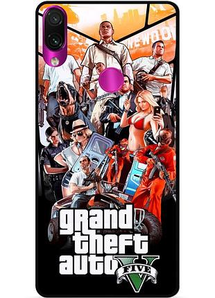 Чехол силиконовый бампер для huawei honor 8x с рисунком gta гта