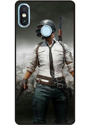 Силіконовий чохол бампер для xiaomi mi a2 з малюнком pubg пабг