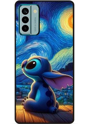 Силиконовый бампер чехол для nokia g11 stitch лило и стич