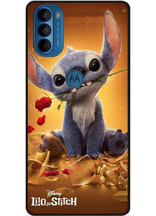Силиконовый чехол бампер для motorola moto g31 stitch лило и стич