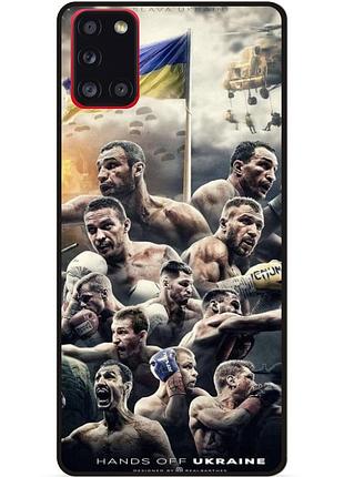 Силіконовий чохол бампер для samsung a71 з малюнком бокс украина кличко усик