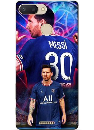 Силиконовый бампер чехол для xiaomi redmi 6 с рисунком месси псж messi