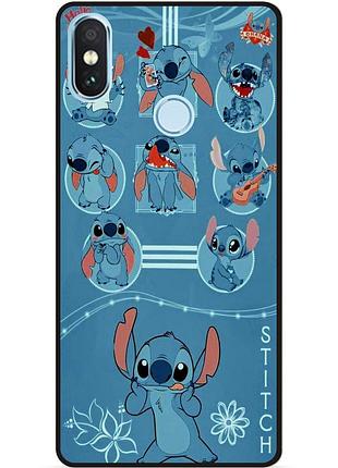 Силіконовий бампер чохол для xiaomi redmi note 6 pro з картинкою стіч stitch