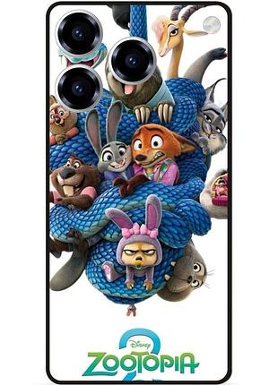 Силиконовый чехол для zte blade a76 с рисунком zootopia зверополис