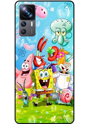 Силіконовий чохол для xiaomi 12t з малюнком sponge bob губка боб