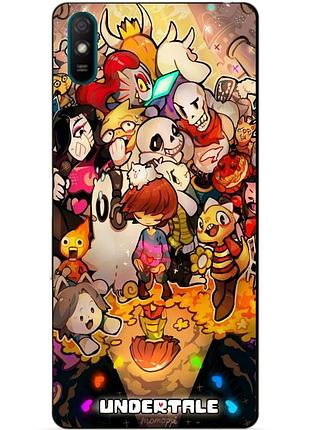 Силиконовый бампер чехол для huawei y5 2019 с рисунком андертейл undertale