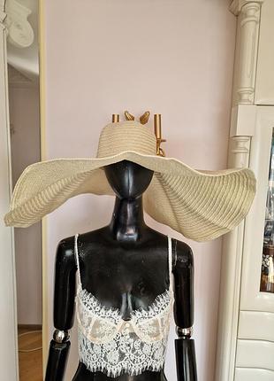 Трендовий гігантський капелюх у стилі jacquemus (діаметр 71 см) — абсолютно новий