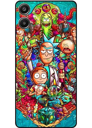 Силіконовий чохол бампер для samsung a07 з малюнком rick and morty рік і морті