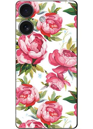 Силіконовий чохол бампер для huawei honor 400 з малюнком півонії квіти