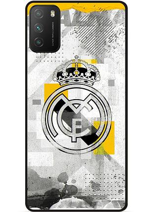 Чехол силиконовый бампер для xiaomi poco m3 с рисунком real madrid реал мадрид