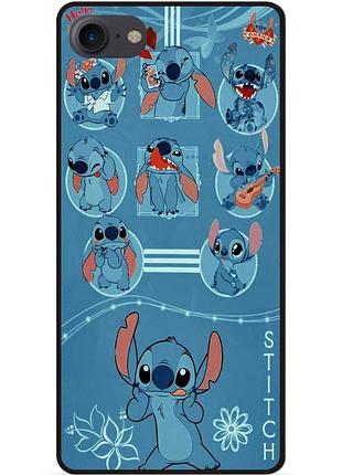 Силиконовый бампер чехол для huawei honor 7a с картинкой stitch стич