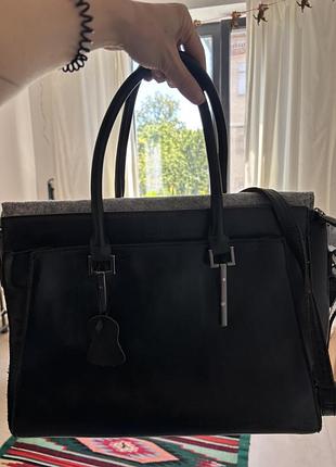 Стильна шкіряна сумка celine для ноутбука