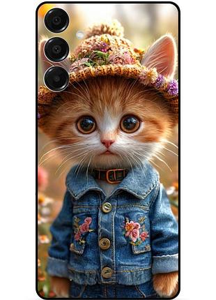 Силіконовий бампер чохол для samsung a17 з малюнком котики