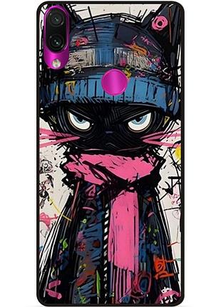 Чехол силиконовый бампер для huawei honor 10i с рисунком кот аниме marvel