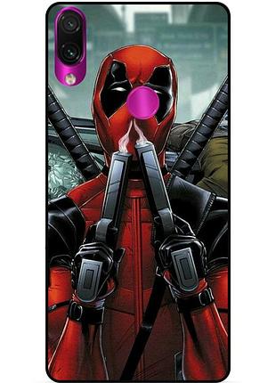 Силиконовый бампер чехол для huawei honor 8a с рисунком deadpool дэдпул