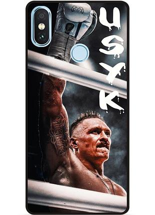 Силіконовий чохол бампер для xiaomi redmi note 6 pro з малюнком бокс усик украина
