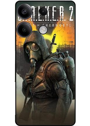 Силиконовый чехол бампер для infinix note 40 pro (x6850) с рисунком stalker 8