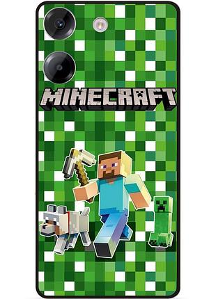 Силіконовий чохол бампер для zte blade a54 стів minecraft кріпер майнкрафт