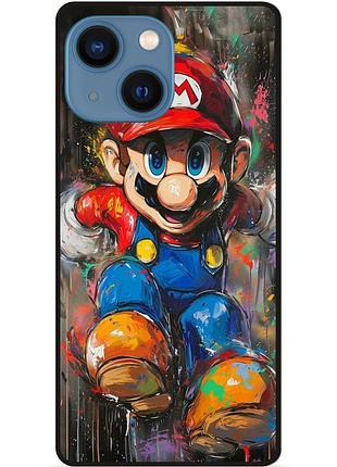 Силіконовий бампер чохол для iphone 15 plus з малюнком марио marvel mario
