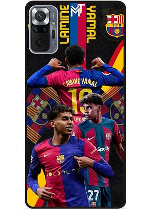 Чехол силиконовый бампер для xiaomi redmi note 10 pro с рисунком ламин ямаль lamine yamal barcelona