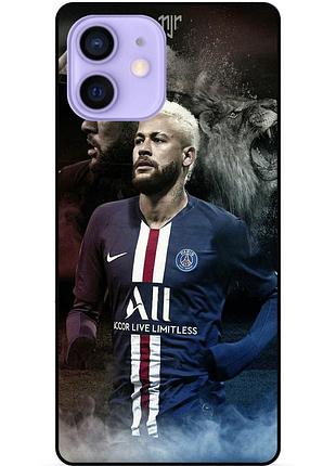 Силиконовый бампер чехол для iphone 12 mini с рисунком неймар neymar