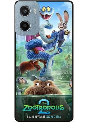 Силиконовый бампер чехол для motorola moto g06 с рисунком джуди зверополис