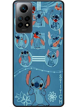 Силиконовый бампер чехол для xiaomi poco x4 pro 5g с картинкой stitch стич
