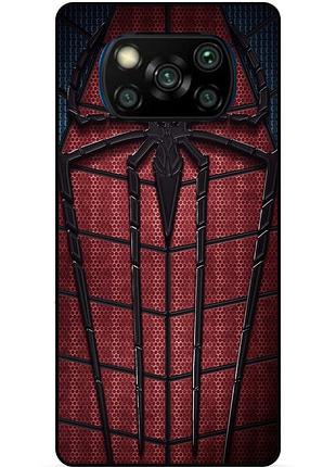 Силиконовый бампер чехол для xiaomi poco x3 с картинкой человек паук spider man