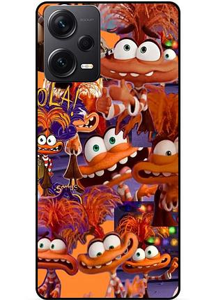 Чехол силиконовый бампер для xiaomi redmi note 12 pro 5g с рисунком головоломка тревожность