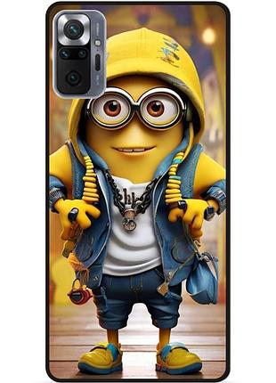 Силіконовий бампер чохол для xiaomi redmi note 10 pro з малюнком миньон marvel