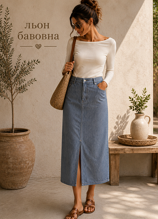Юбках льна и хлопка р.34